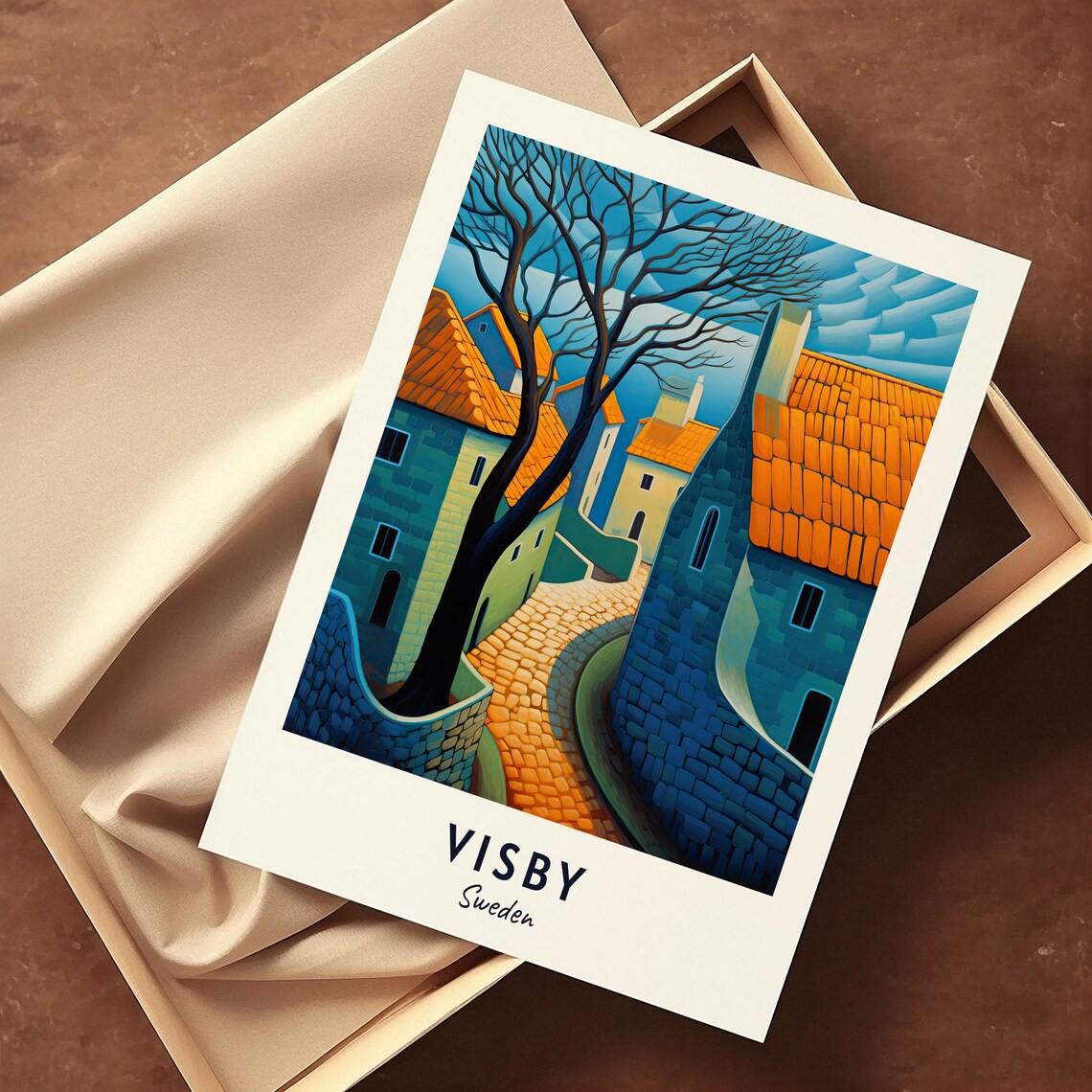 Visby City Wall Travel Poster, Sweden City Print - Image 3