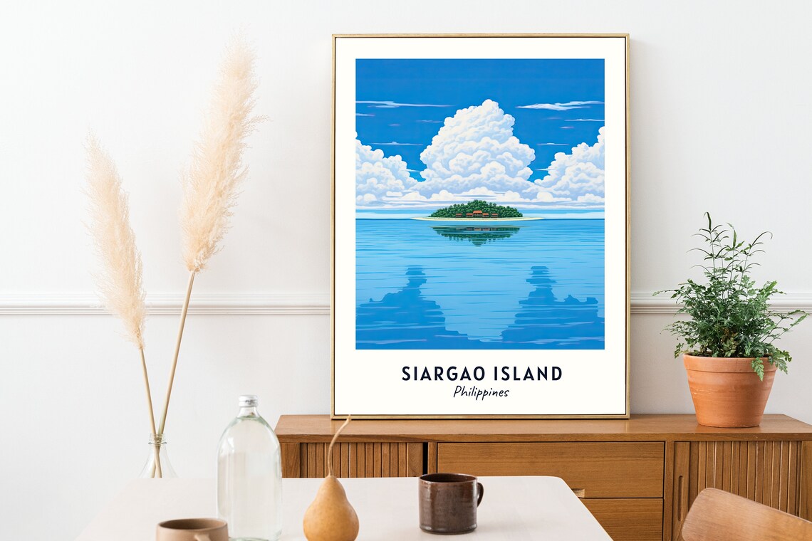 Siargao Island Philippines Tropical Island Ocean View Travel Poster - Image 2