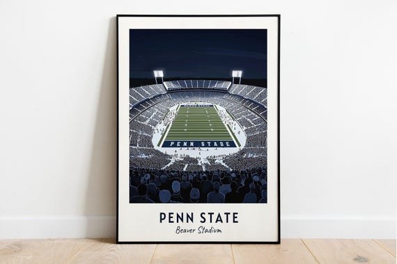 Penn State Stadium Print College Dorm Print Beaver Stadium Print College Football Print Penn State Stadium Poster Gift Dorm Decor