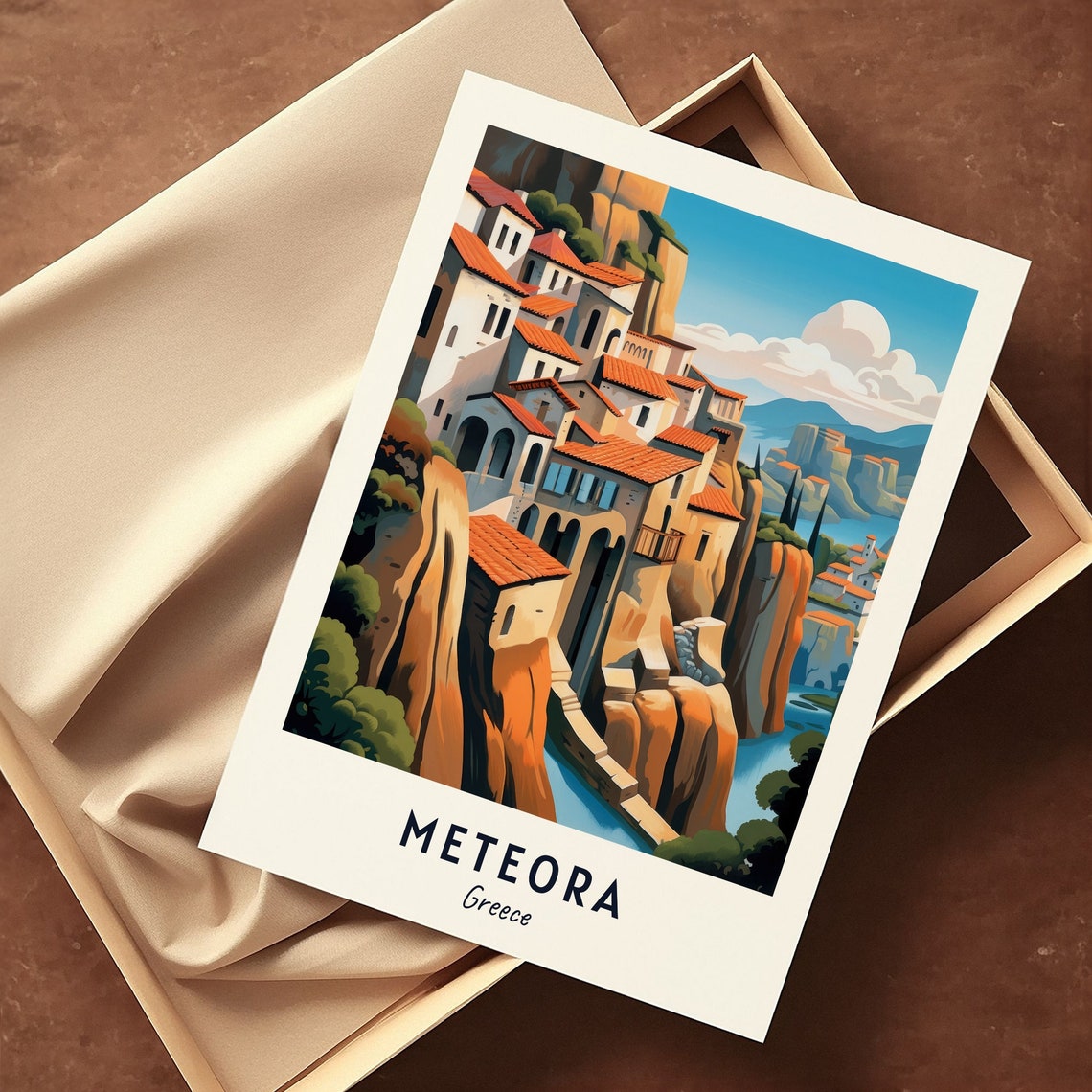 Monasteries Of Meteora Travel Print Wall Art Meteora Greece City Print Monasteries Of Meteora Travel Gift Monasteries Of Meteora Poster - Image 3