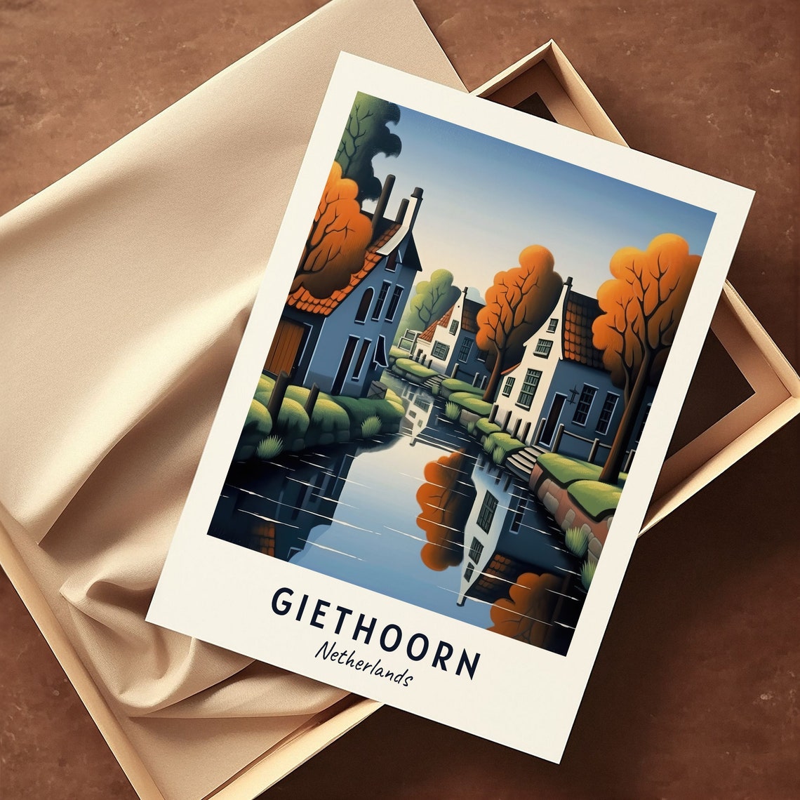 Venice Of The Netherlands Travel Print Wall Art Giethoorn Netherlands City Print Venice Of The Netherlands Travel Gift - Image 3