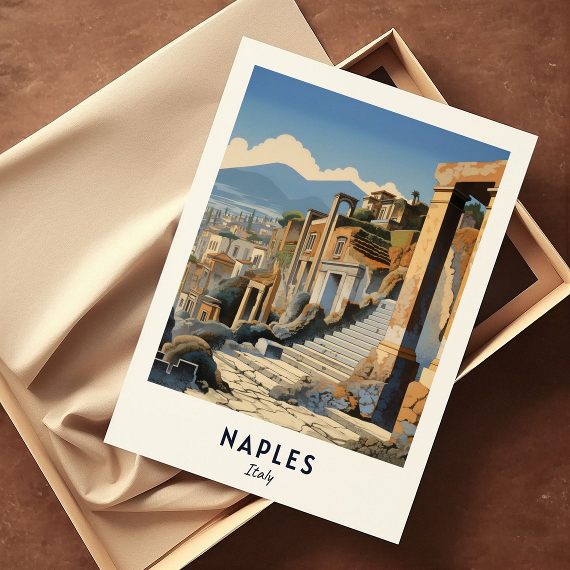 Naples Italy Travel Poster, City Print - Image 3