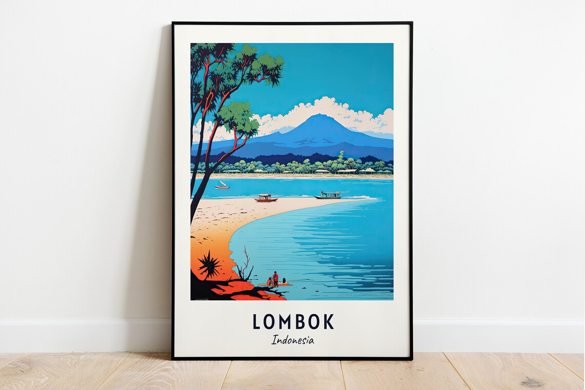 Gili Islands Lombok Indonesia White Sand Beach Escape Poster
