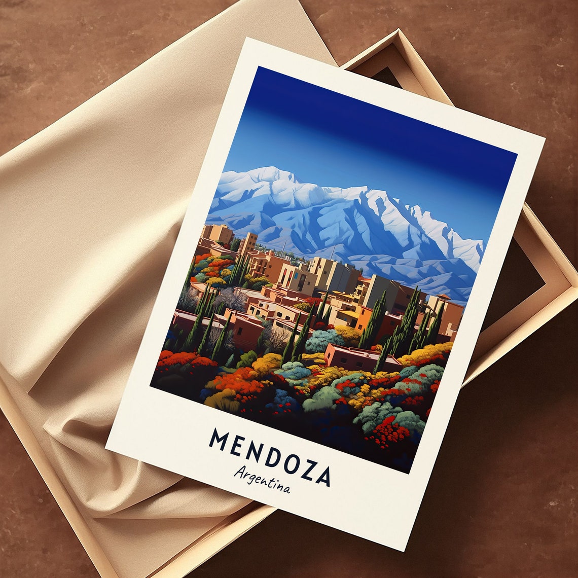 Mendoza Travel Print Wall Art Mendoza Argentina City Print Mendoza Travel Gift Mendoza City Poster Travel Gift - Image 3