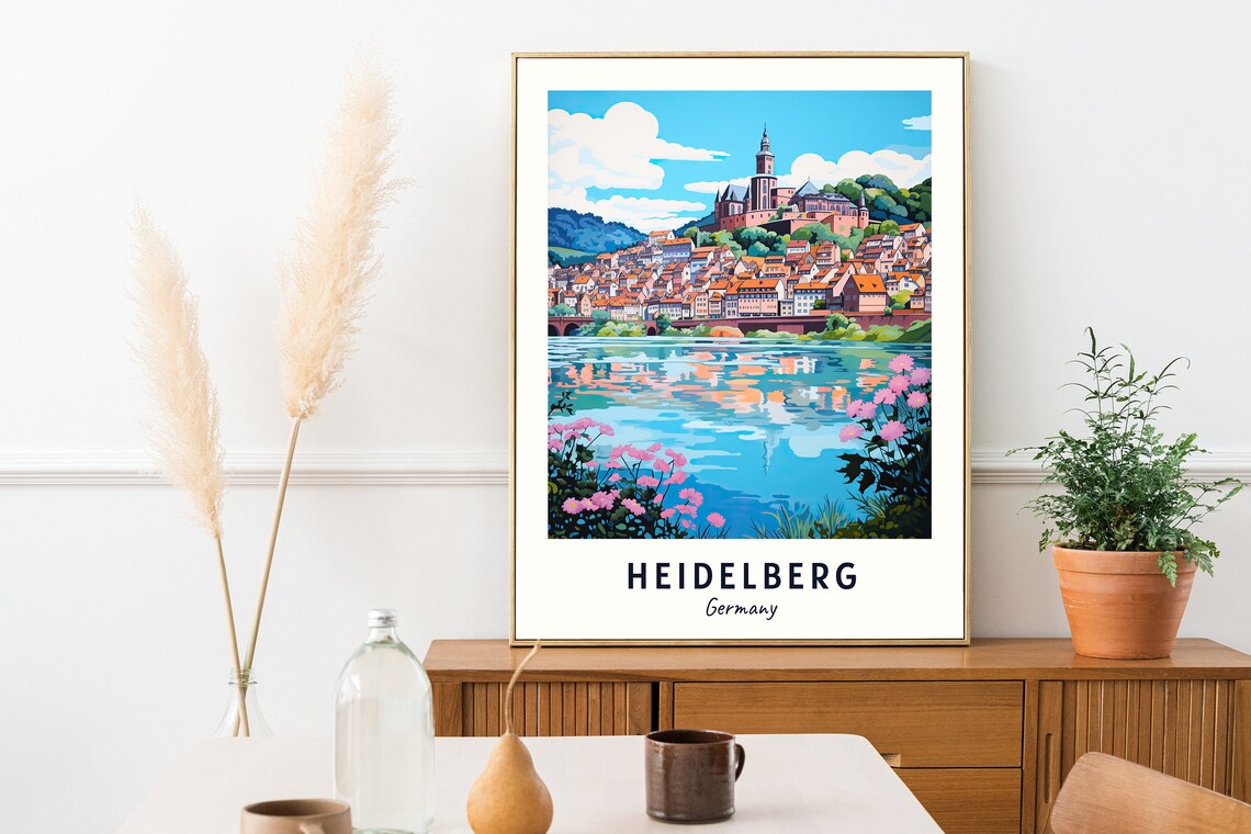 Heidelberg Germany Travel Poster, City Print - Image 2