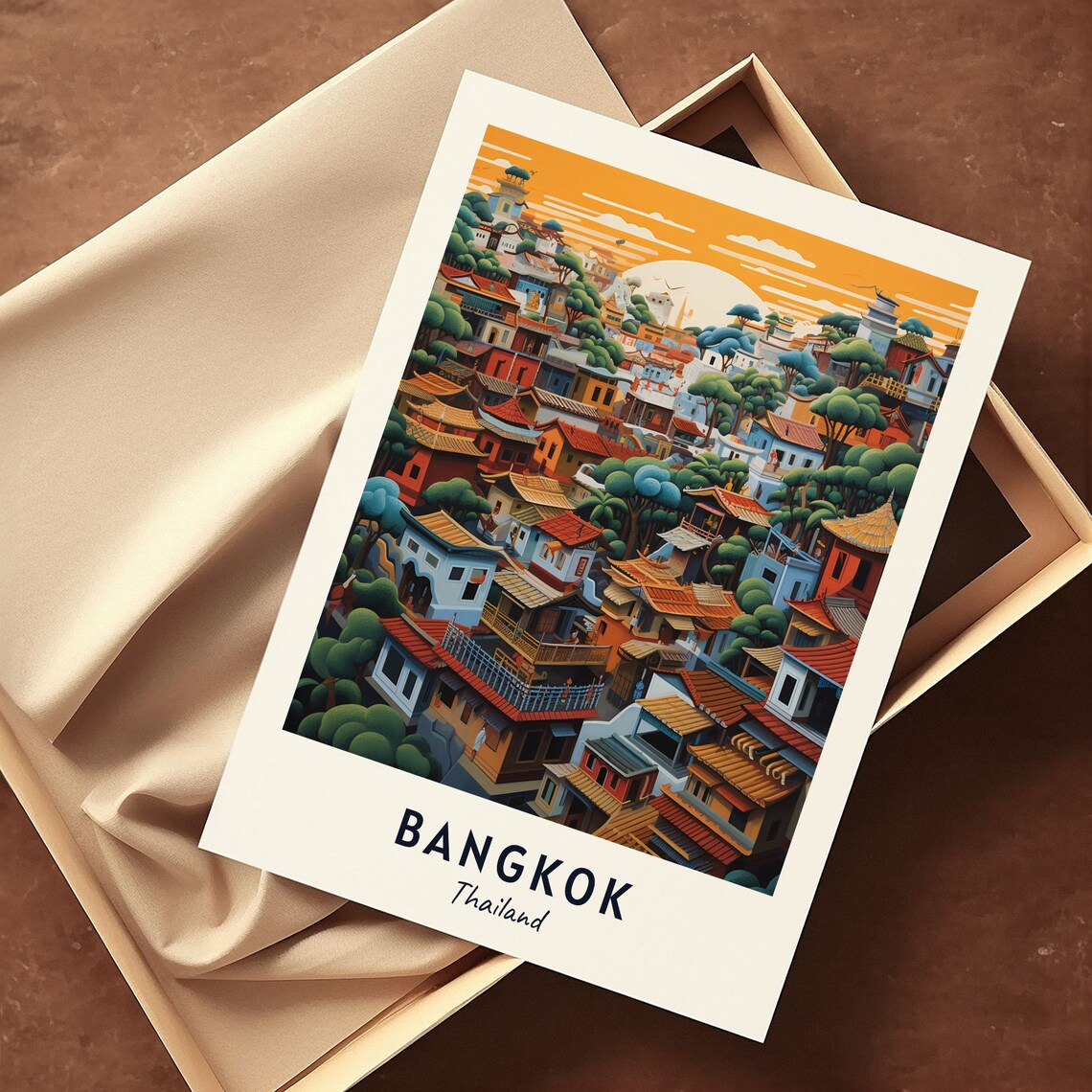 Bangkok Travel Print, Bangkok Thailand Travel Poster - Image 3