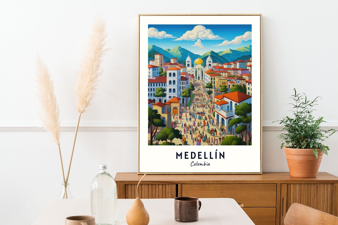 Medellin Travel Poster, Colombia City Print - Image 2