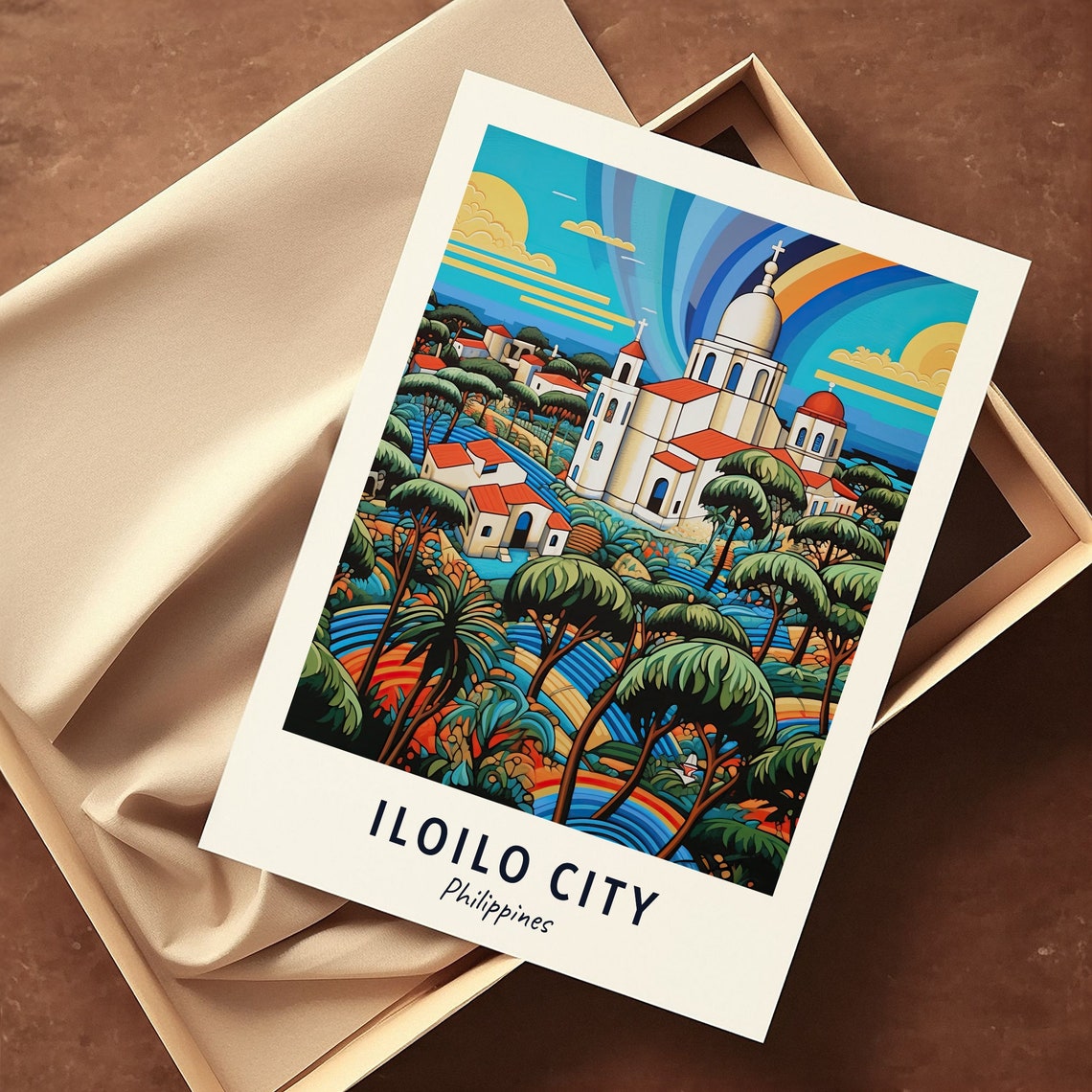 Miagao Church Travel Print Wall Art Iloilo City Philippines City Print Miagao Church Travel Gift Miagao Church Poster - Image 3