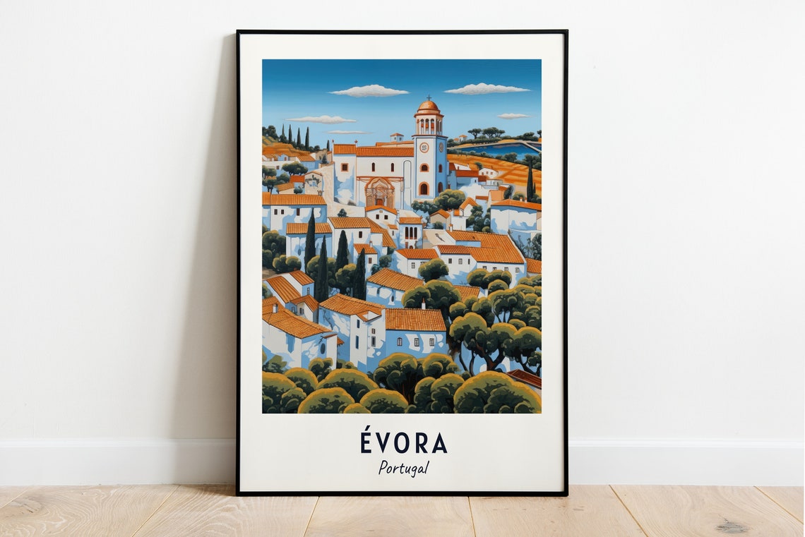 Temple Of Diana Travel Print Wall Art Vora Portugal City Print Temple Of Diana Travel Gift Temple Of Diana Poster