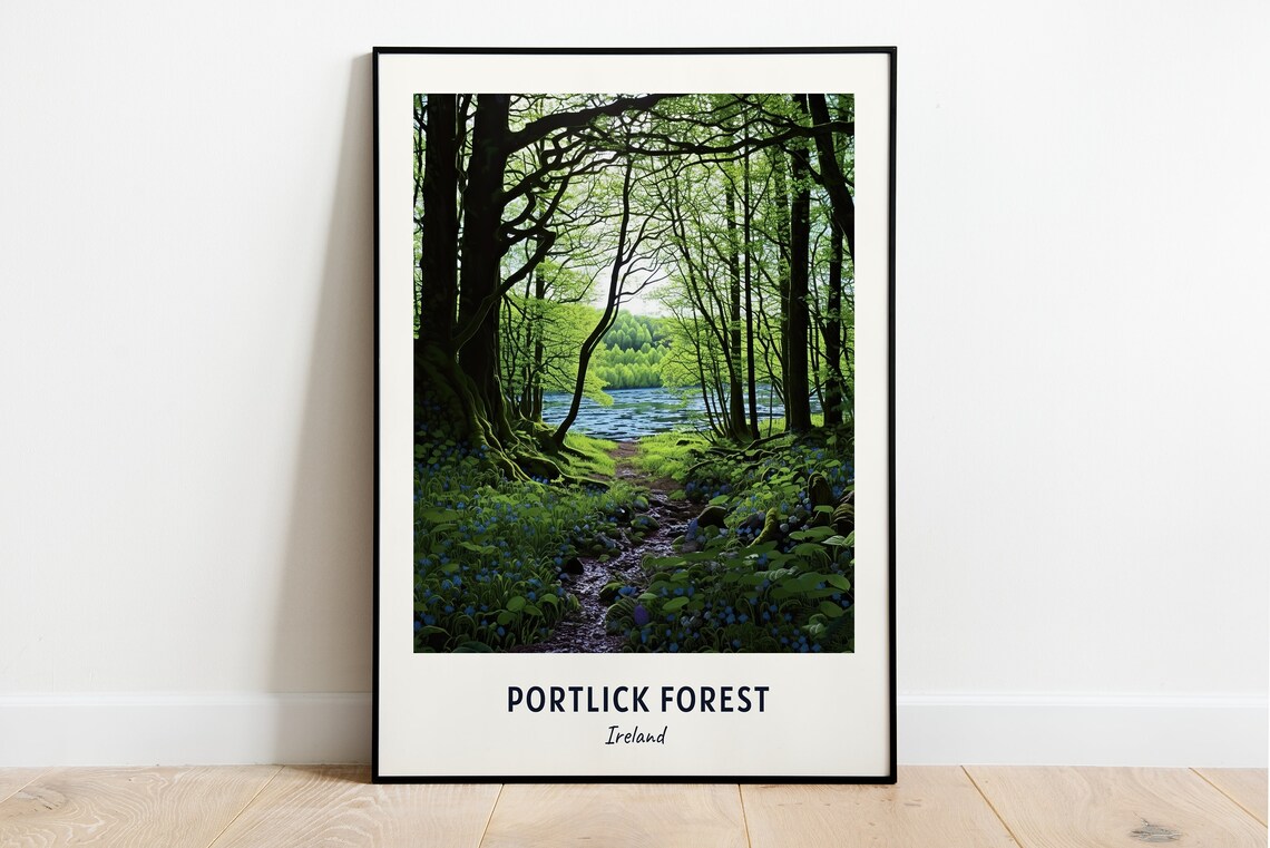 Portlick Forest Dublin Ireland Travel Poster