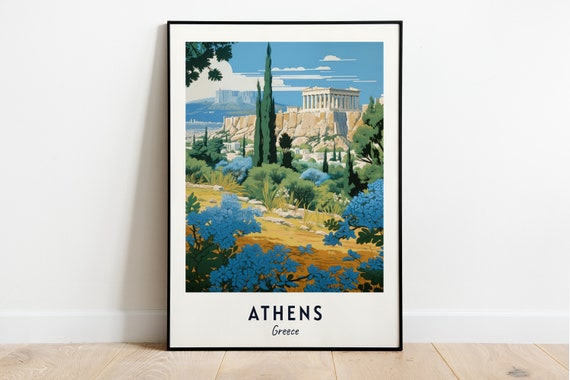 Athens Greece Travel Poster, City Gift