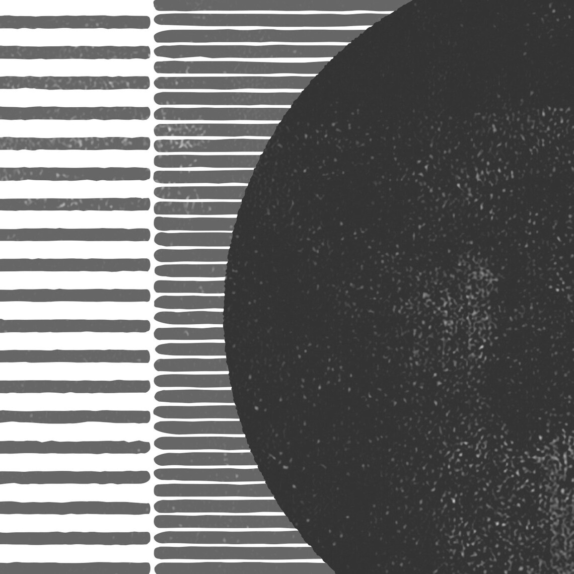 Circle Geometric, Contemporary Black And White Art Print - Image 2