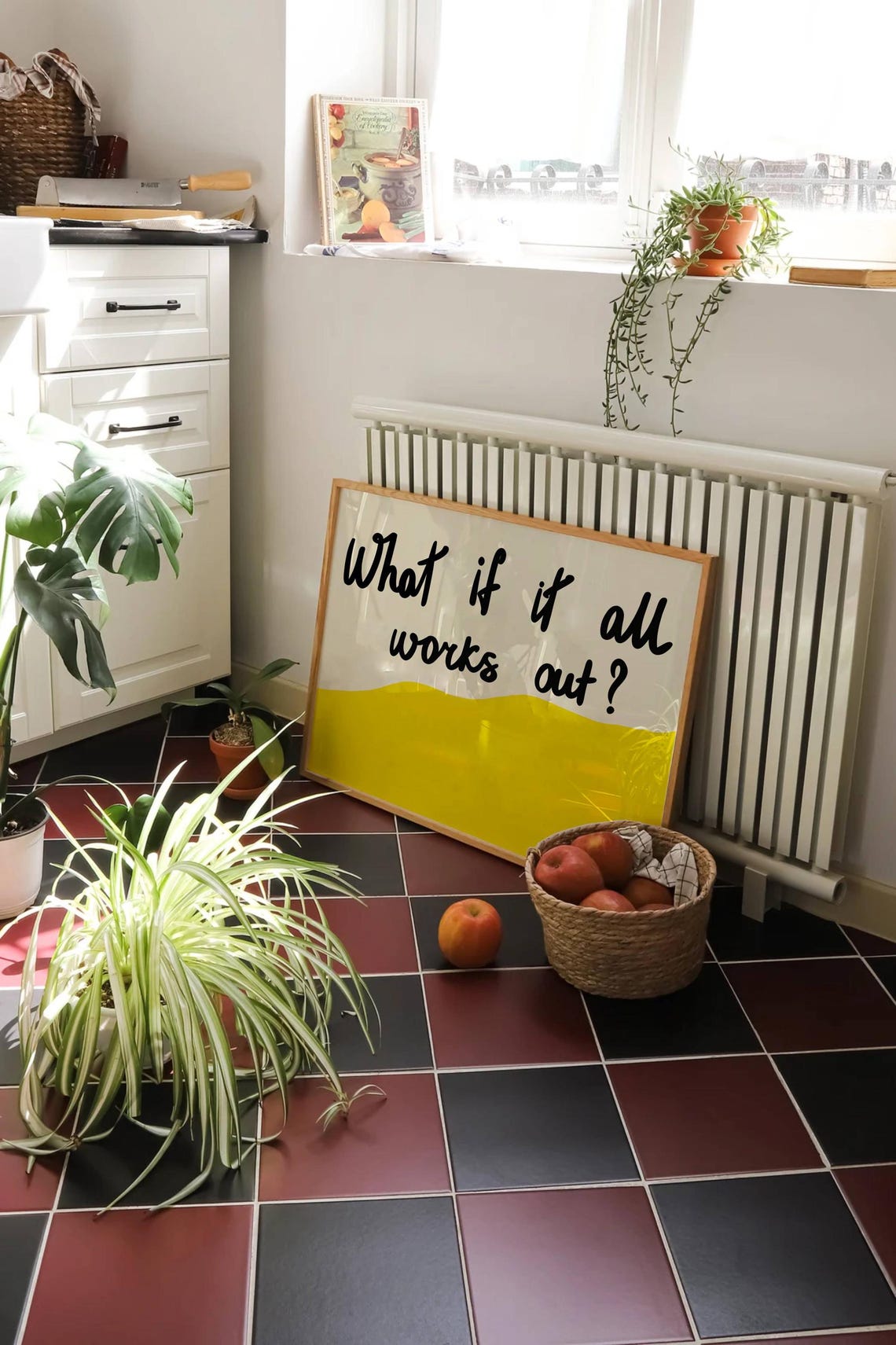 What If It All Works Out Yellow Abstract Horizontal Uplifting Poster - Image 2
