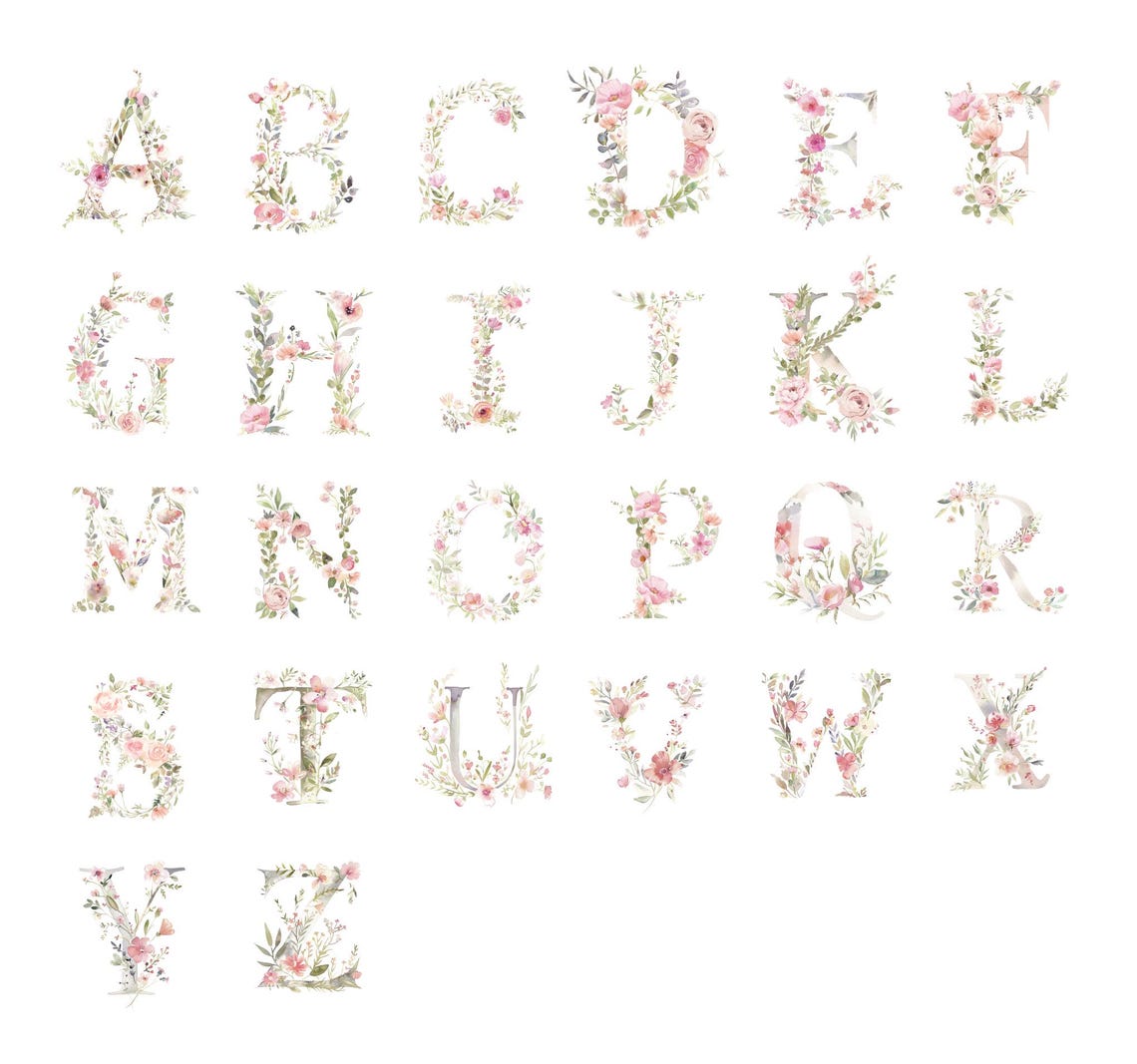 Custom Initial Nursery Print Set Wildflower Name Personalized 3 Pack - Image 3