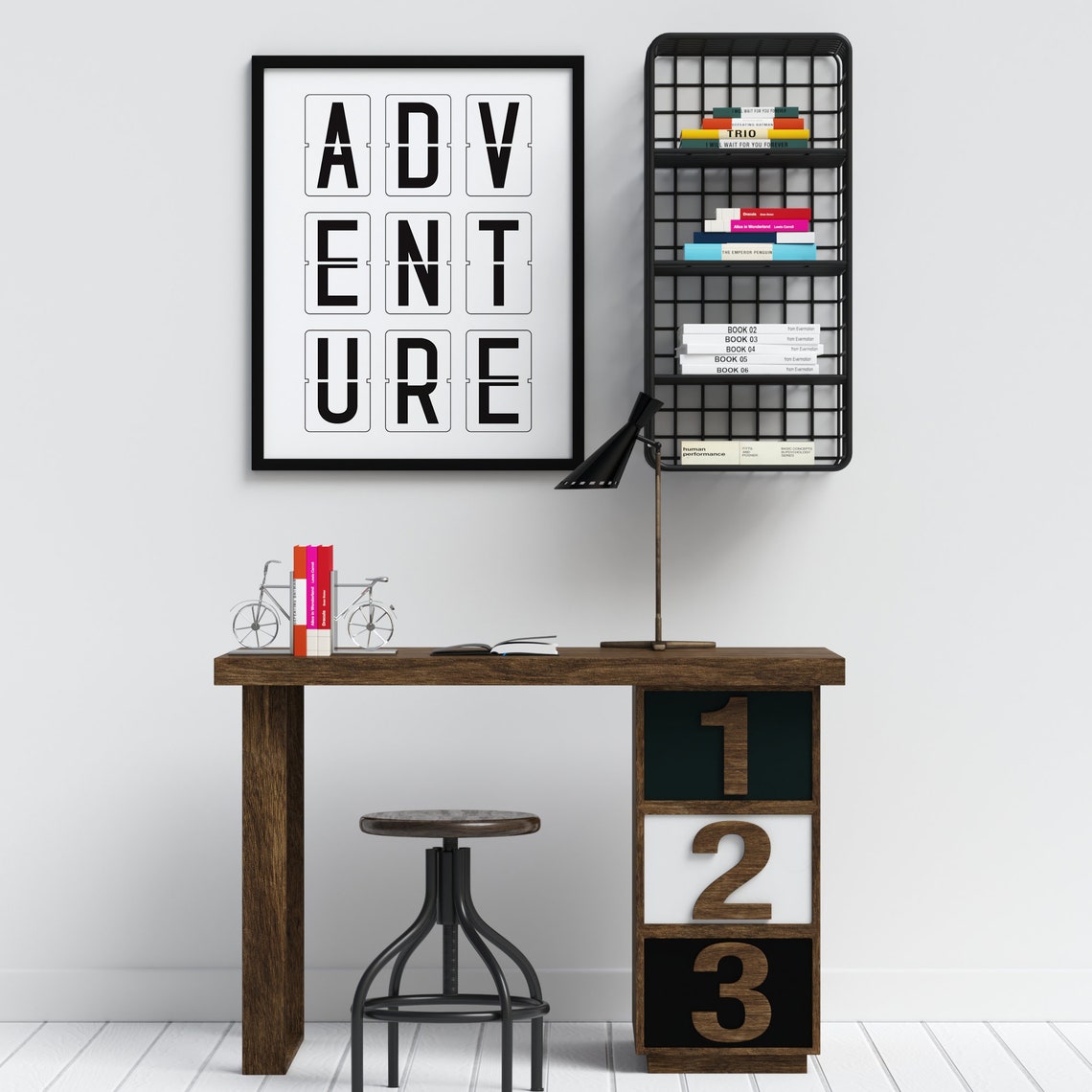 Adventure Split Flap Departure Board Black Typography Quote Poster - Image 2