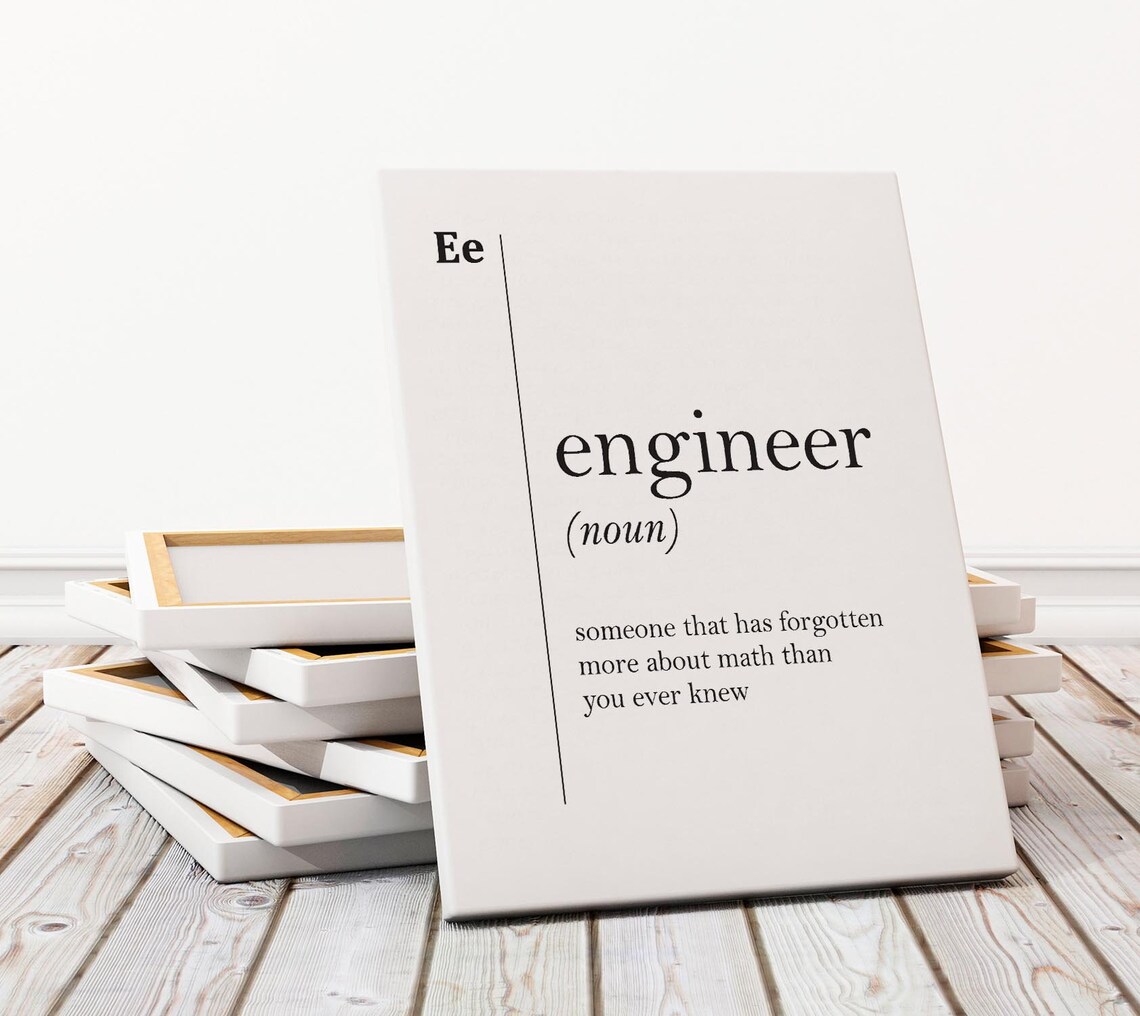 Engineer Definition Art Print, Engineer Gift - Image 3