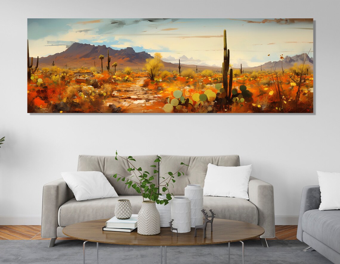 Arizona Desert Print, Sonoran Desert Landscape Art