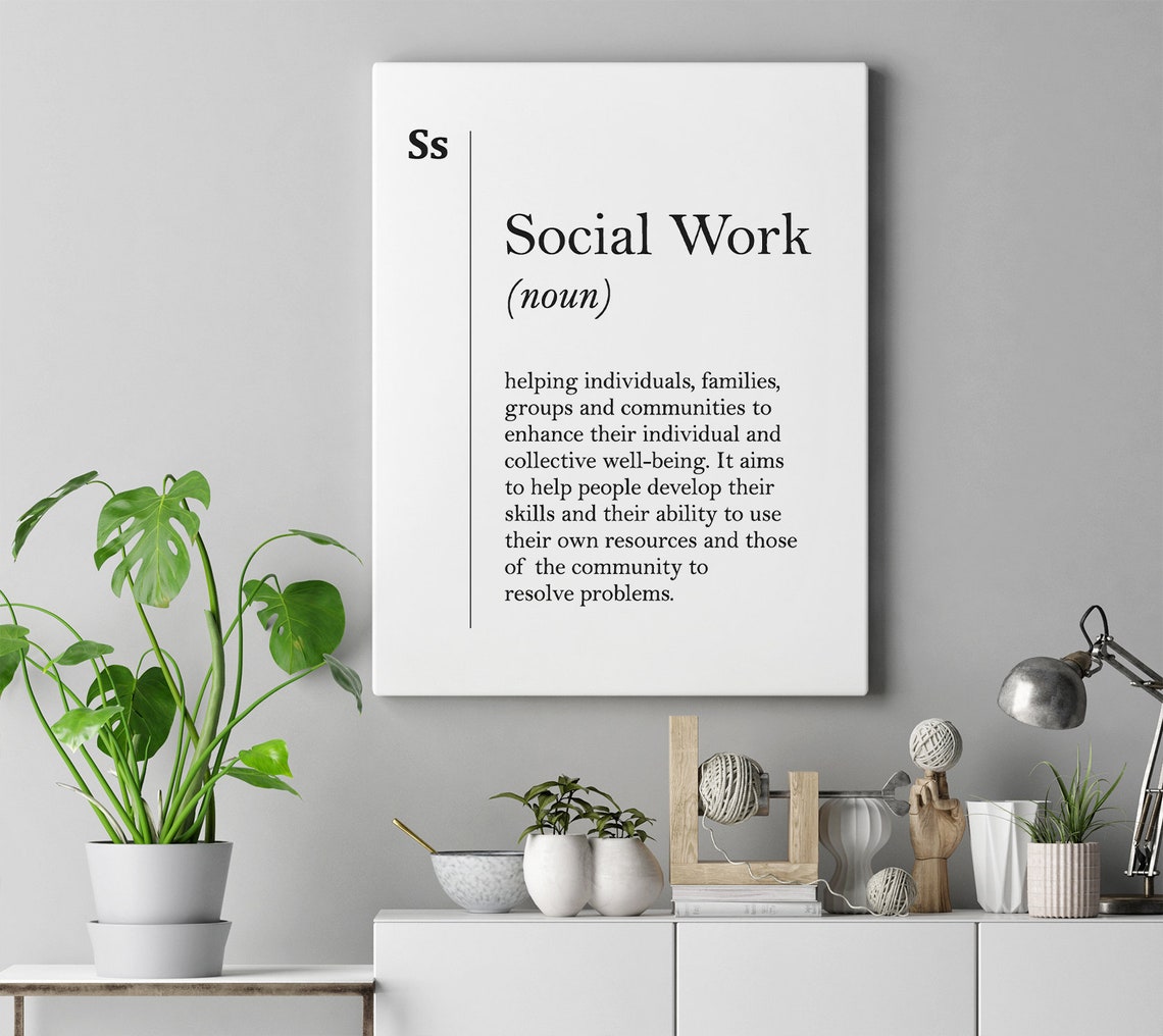 Social Work Definition Print Social Worker Gift for Advocates - Image 4