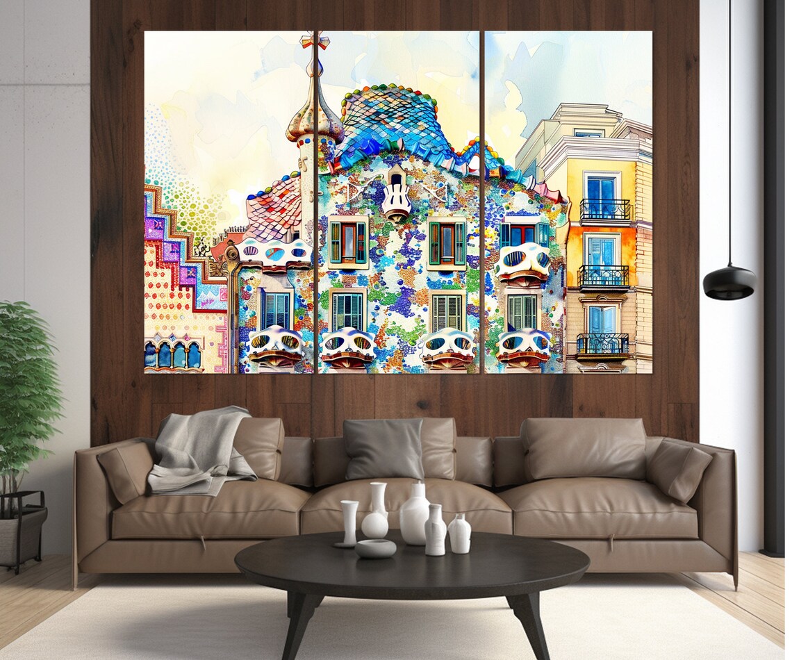 Casa Batlló Barcelona, Antoni Gaudí Architecture Print - Image 4