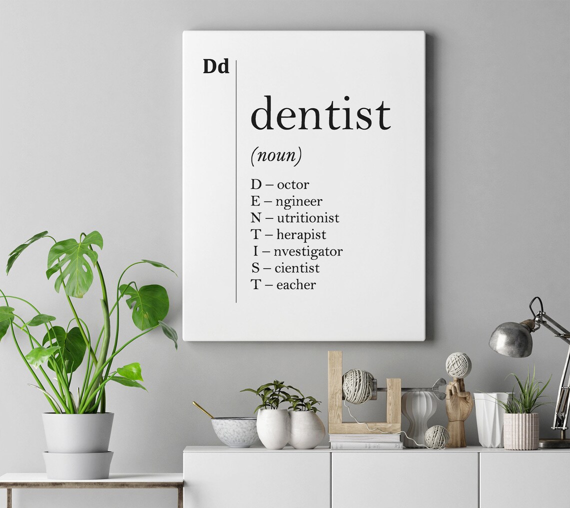 Dentist Definition Art Print, Dental Office Decor - Image 3
