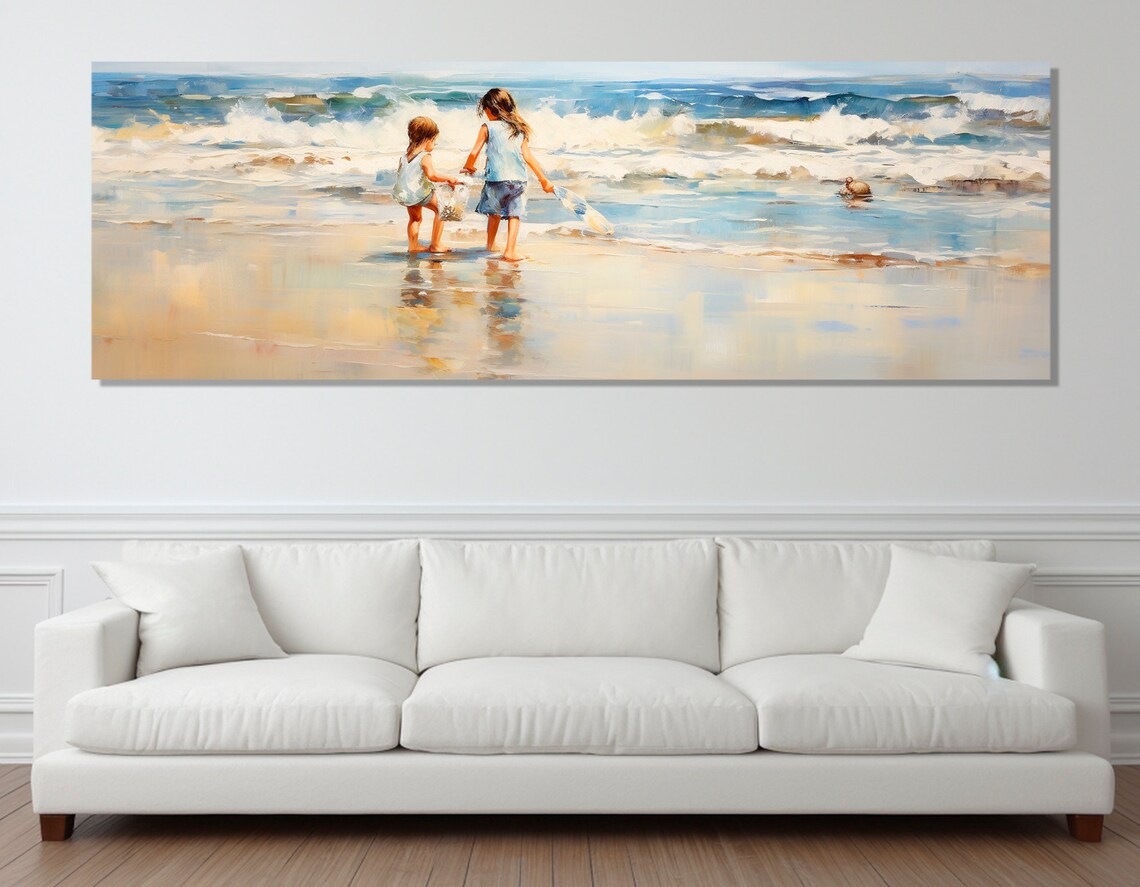 Kids On The Beach Art Print, Beach Room Decor For Kids - Image 2