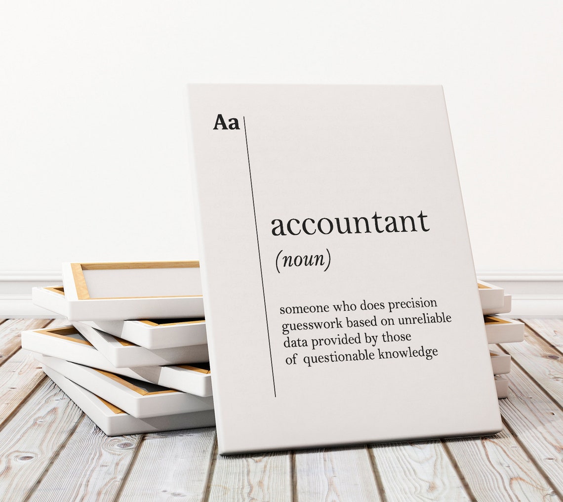 Funny Accountant Definition Poster Dictionary Style Humor Office Gift - Image 4