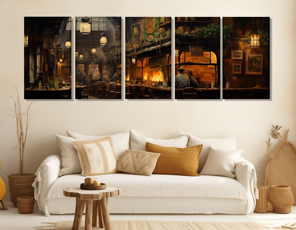 Retro Irish Pub Abstract Art Print, Vintage Pub Poster - Image 3