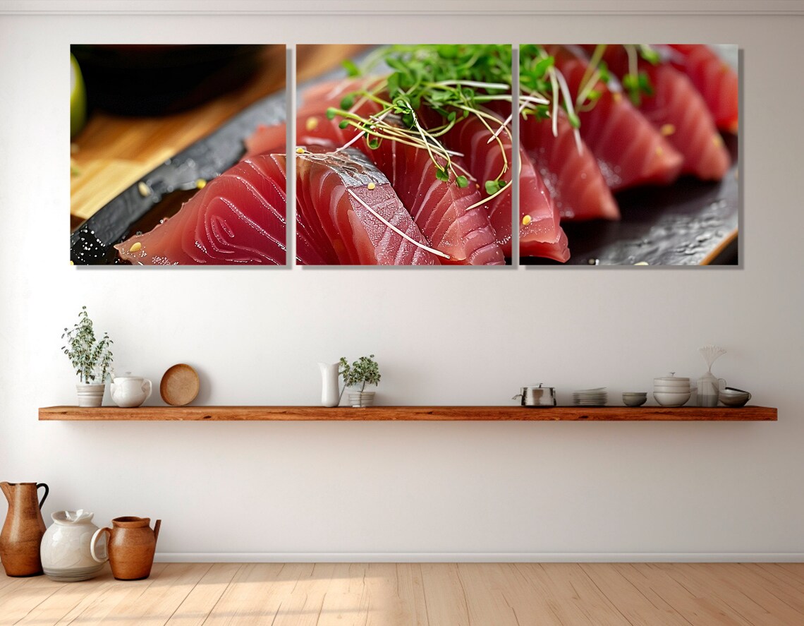 Tuna Fish Print Fish Restaurant Decor Food Wall Art Kitchen Print Large Kitchen Wall Decor Framed And Ready To Hang - Image 4