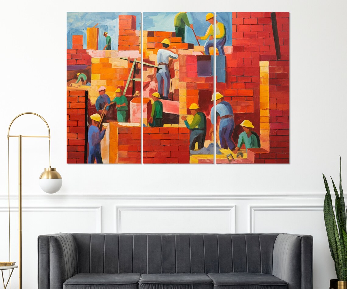 Abstract Construction Wall Art, Architect Gift - Image 2
