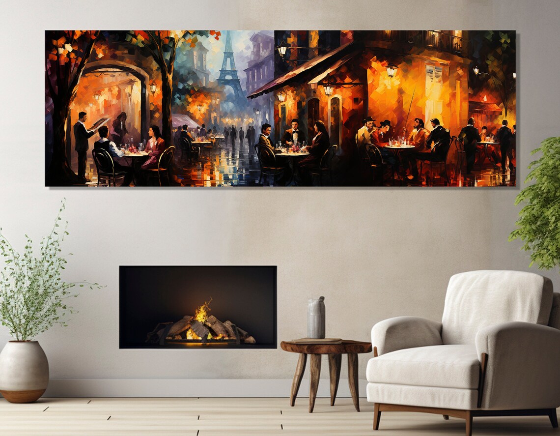 Vintage Paris Painting Print, Romantic Paris Art - Image 2