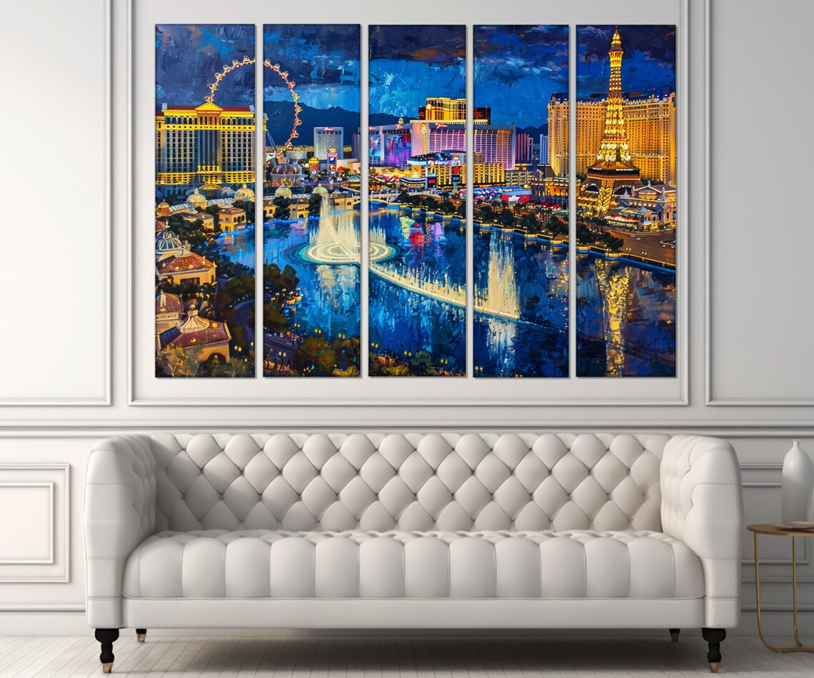 Las Vegas Skyline Travel Poster, City Wall Art Print - Image 2