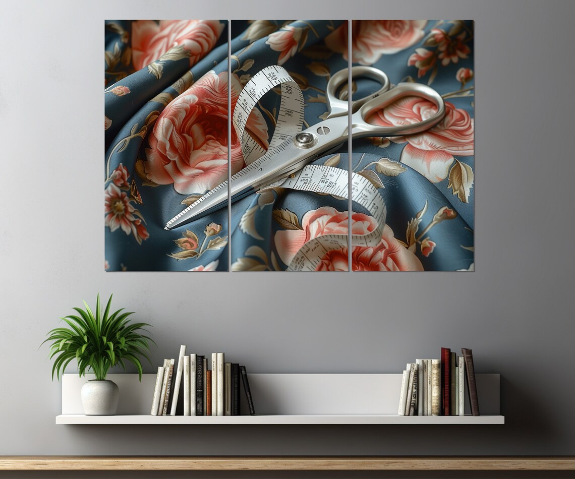 Sewing Wall Art Tailor Scissors Print Seamstress Gift Tailor Gift Sewing Wall Decor Framed And Ready To Hang - Image 4