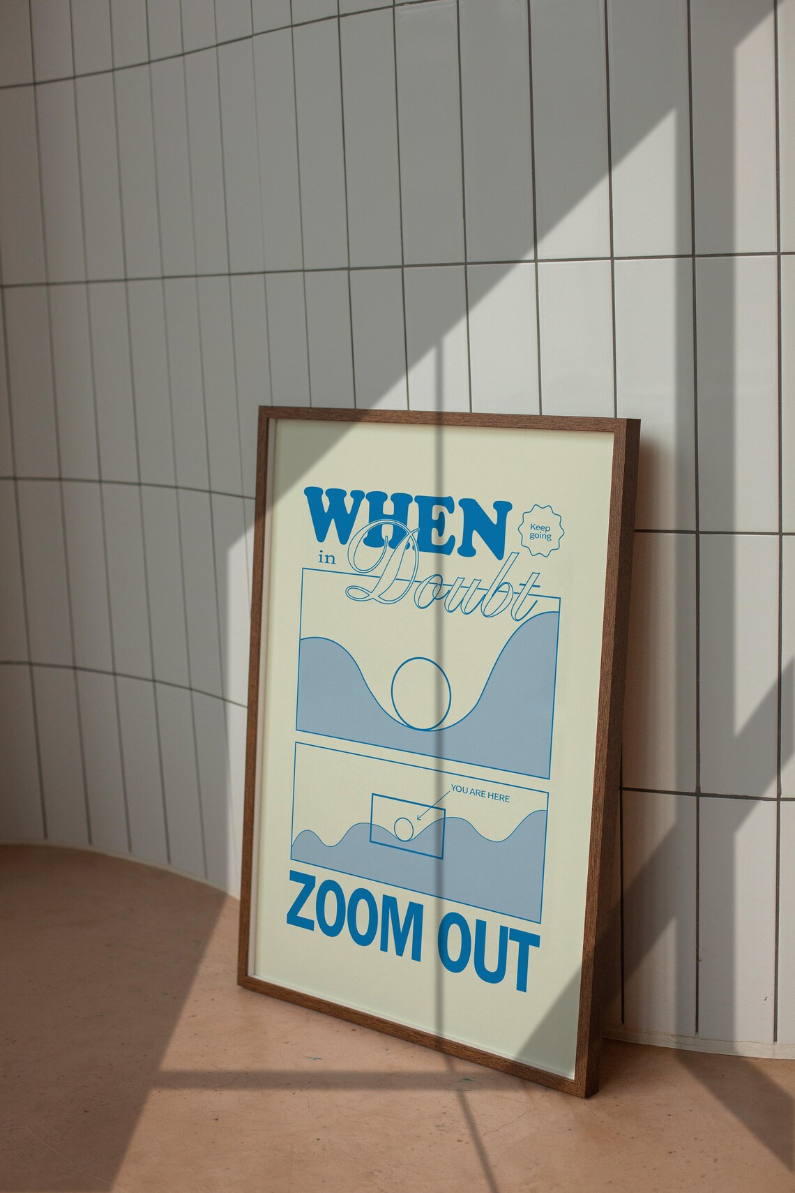 When In Doubt Zoom Out Retro Quote Poster - Image 4
