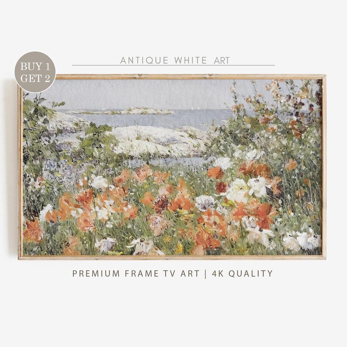 Spring Wildflower Field Landscape Art Print