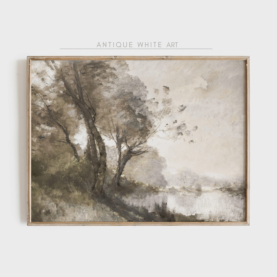 Vintage Muted Landscape Painting Art Print