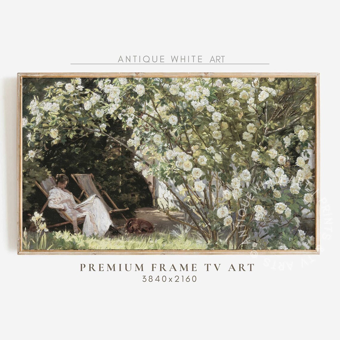 Spring Frame TV Art, Farmhouse Landscape Oil Print