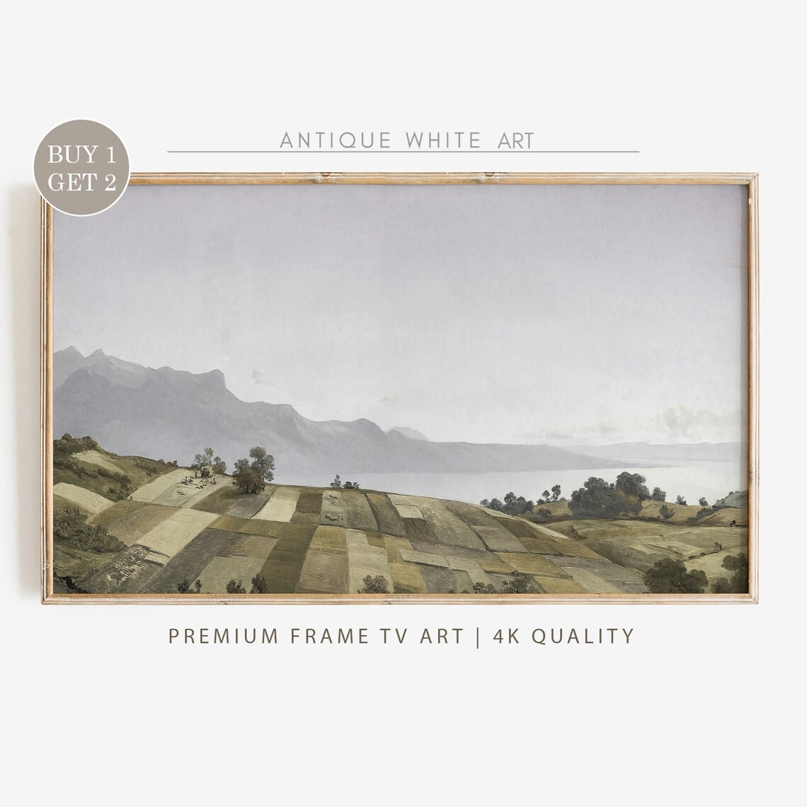 Moody Field Landscape Vintage Country Art Print