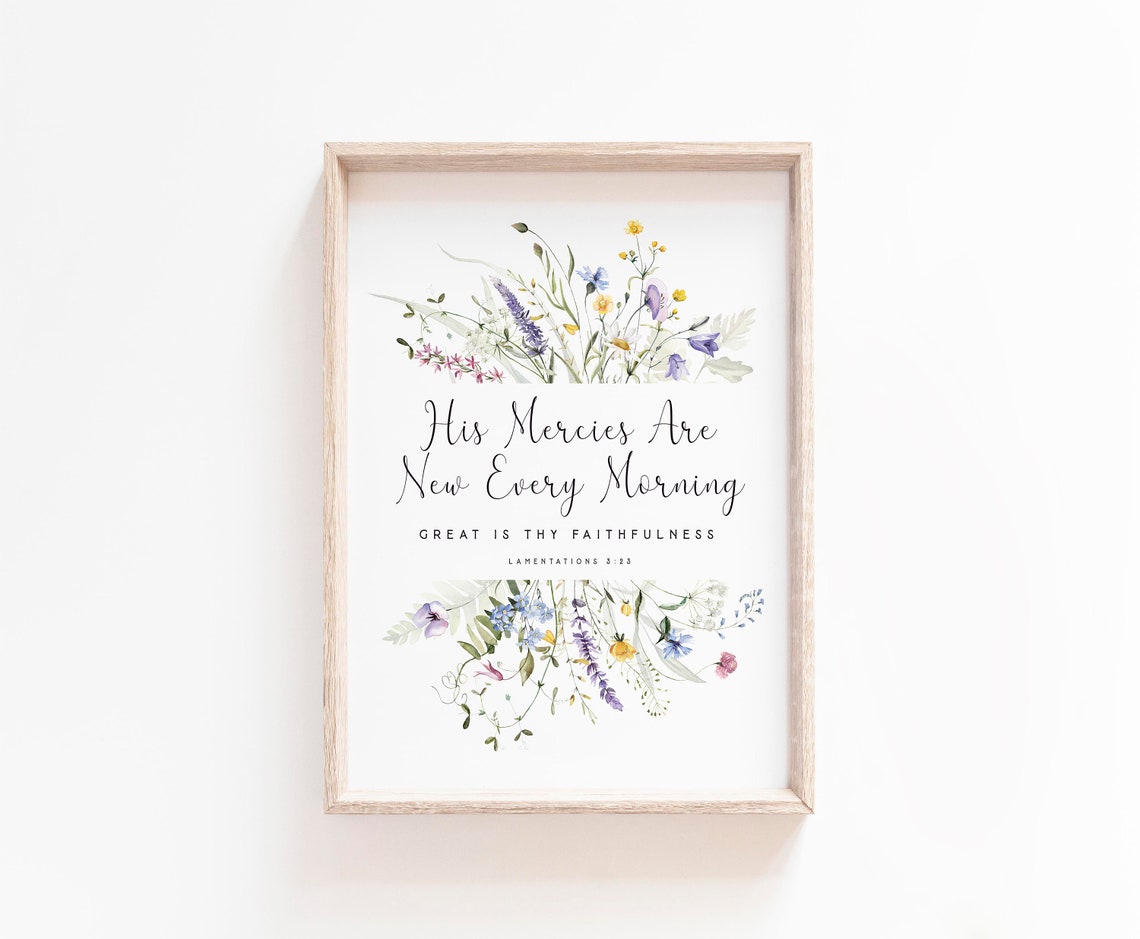 His Mercies Are New Every Morning, Scripture Art Print - Image 2