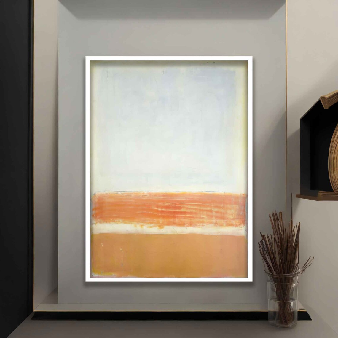 Mark Rothko Orange And White Abstract Art Print - Image 5