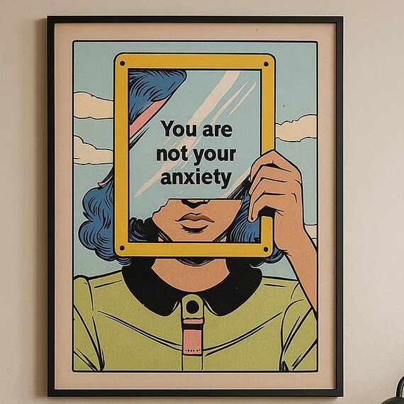 Mental Health Vintage Comic Style Inspirational Quote