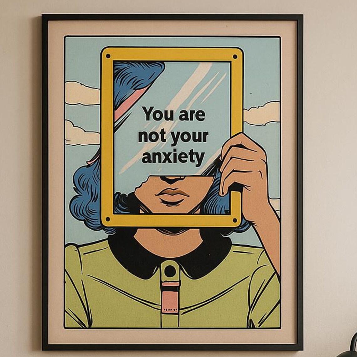 Mental Health Vintage Comic Style Inspirational Quote