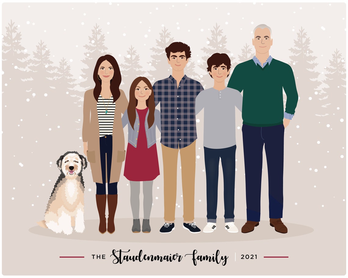 Family Portrait Illustration - Image 4