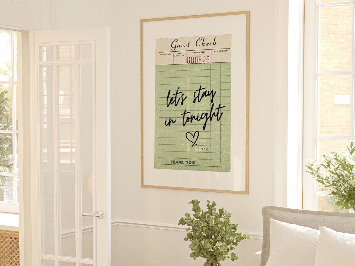 Guest Check Print, Dreamy Bedroom Art - Image 3