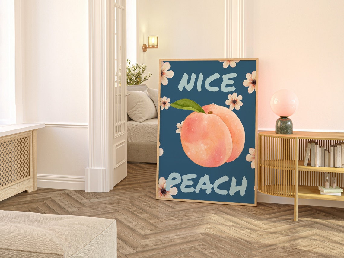 Nice Peach Peachy Bathroom Wall Art Bathroom Decor Bathroom Accessories Prints In Uk Funny Bathroom Print Bathroom Art Wc Wall Art Prints - Image 3