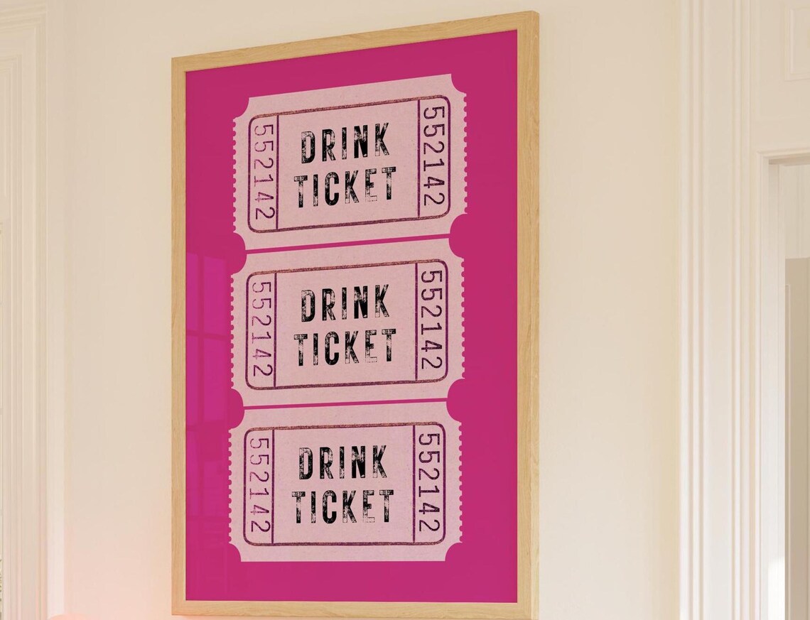 Good Times Ticket, Retro Preppy Dorm Decor