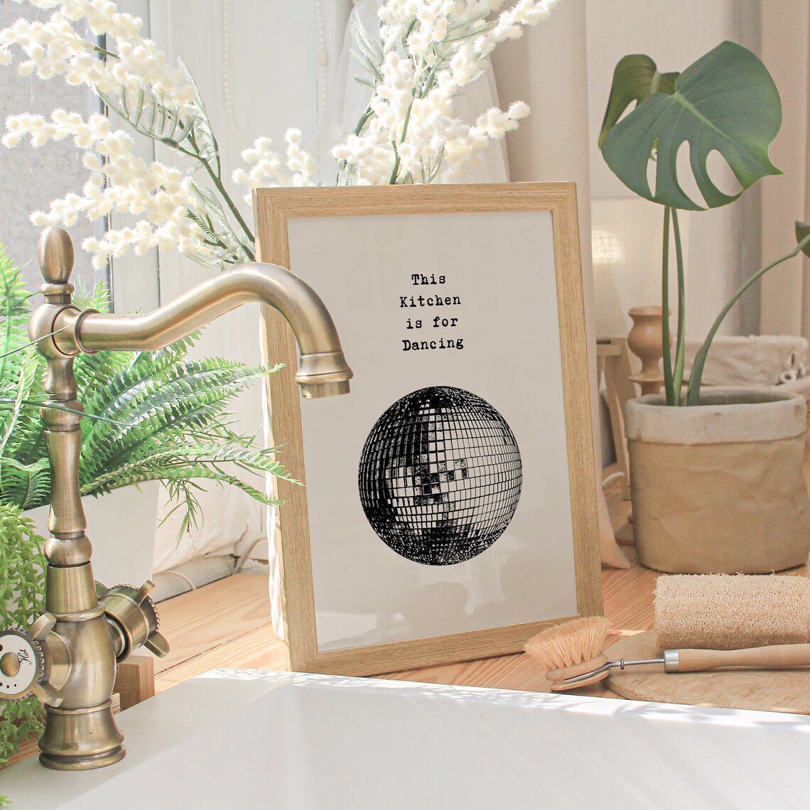 This Kitchen Is For Dancing, Disco Ball Poster - Image 2