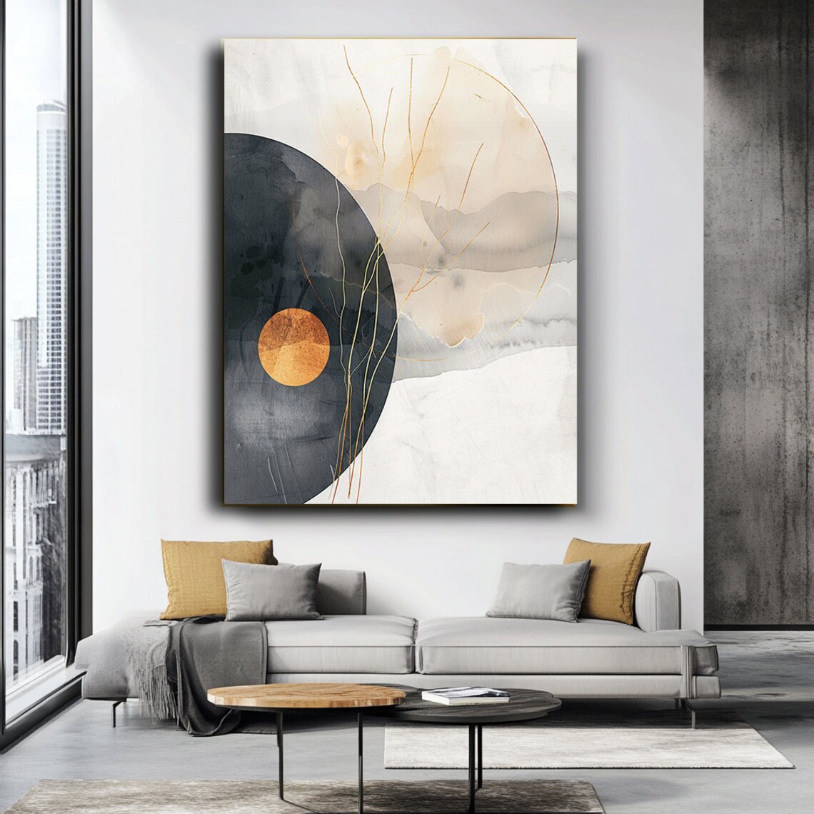 Abstract Expressionism Monochrome Art Print - Image 3