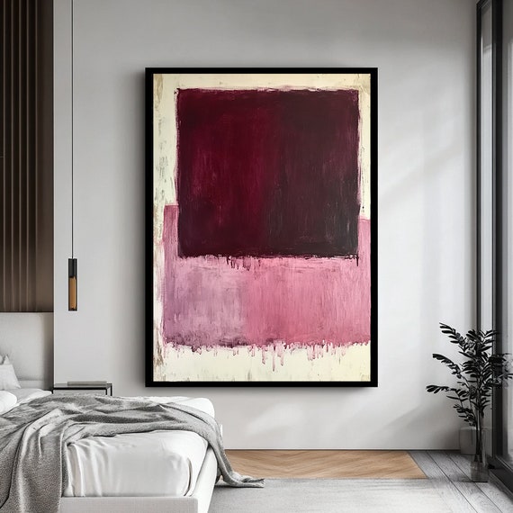 Mark Rothko Inspired Abstract Art Bold Color Block Wall Art Large Modern Minimalist Painting Iconic Rothko Style Wall Art