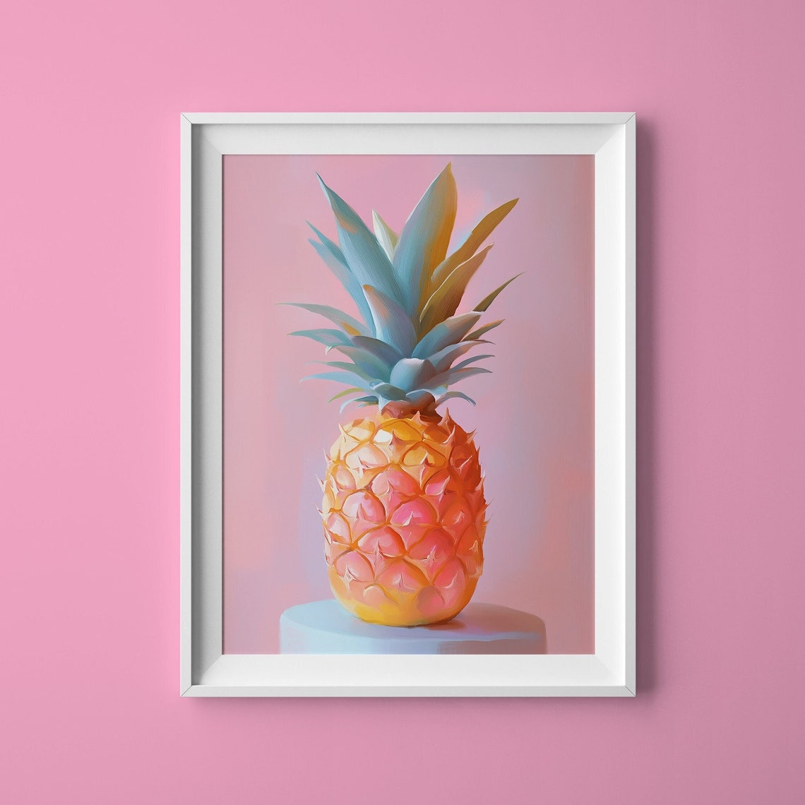 Pastel Pineapple Art Print Pineapple Artwork Pineapple Painting Watercolor Pineapple Pineapple Tropical Fruit Print