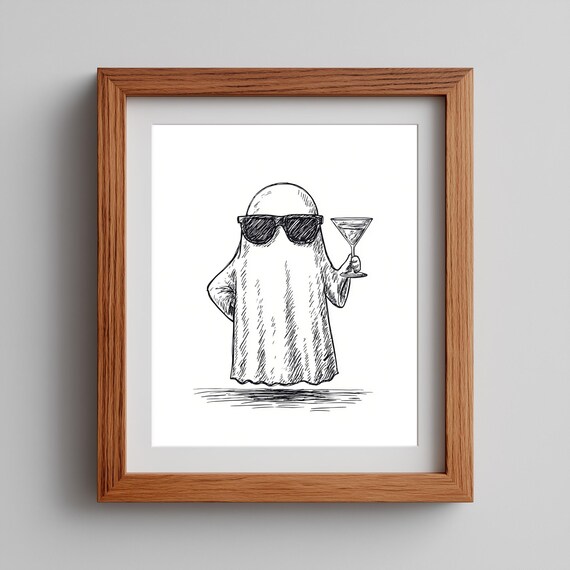Funny Print Spooky Halloween Cocktail Art 67